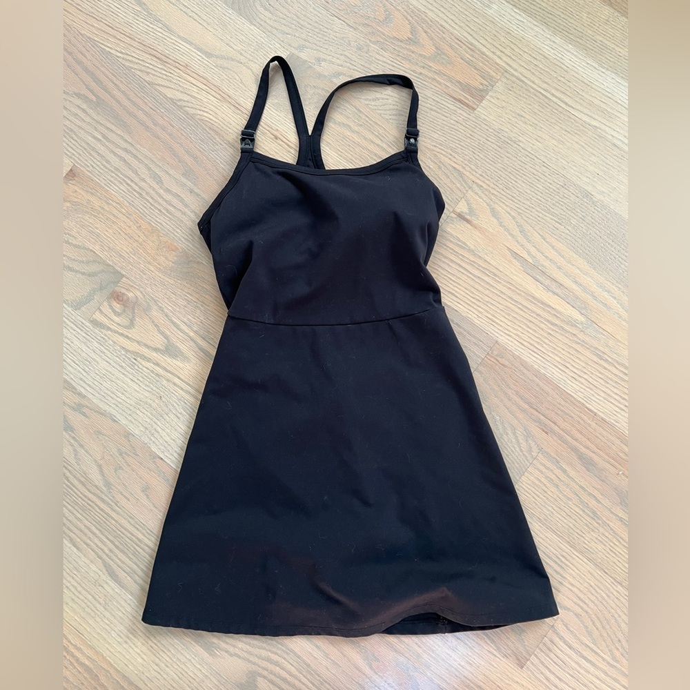 Kindred Bravely Stevie Active Racerback Nursing Dress Black Medium M Breastfeed